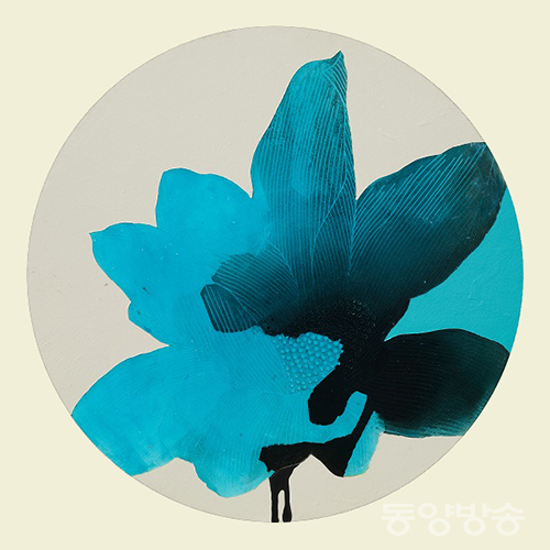 이지은, '국화'. 캔버스에 혼합 매체, 227 x 182cm. 2015.