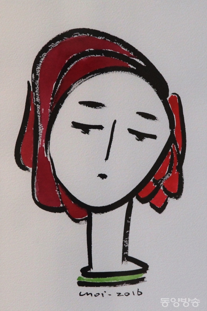 최종태 作 | 얼굴 | 25.0×30.0㎝/사진=장건섭 기자