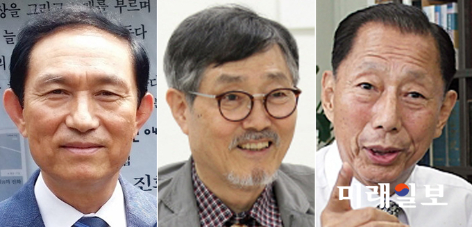 (왼쪽부터) 오성규 시인, 김호운 소설가, 이복웅 시인./사진=미래일보 DB