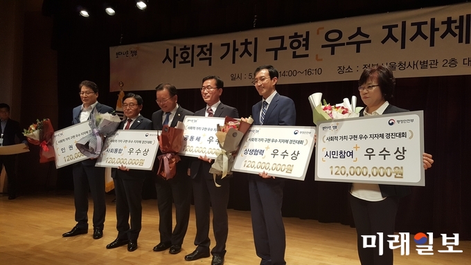 전라남도는 청년 일자리 대표시책인 ‘청년 마을로! 내일로! 프로젝트’의 사회적 가치를 인정받아 행정안전부 주관 사회적 가치 구현 우수 지자체 경진대회에서 우수상을 수상했다. / 사진=전남도 제공