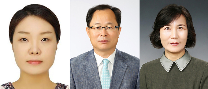 왼쪽부터 대통령 표창 수상자인 봉주초 한희정 교사, 전남공고 이을호 교사, 상일여고 정신택 교감