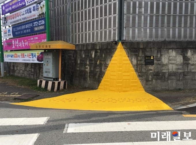 광주 극락초등학교 앞 옐로카펫 / 사진=광주시 제공