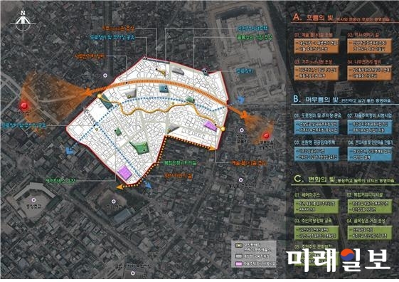 국토교통부가 지난달 31일 최종 발표한 ‘2018년도 도시재생 뉴딜사업’ 중 ‘주거지 지원형’에 선정된 동명동 일원 / 사진=동구청 제공