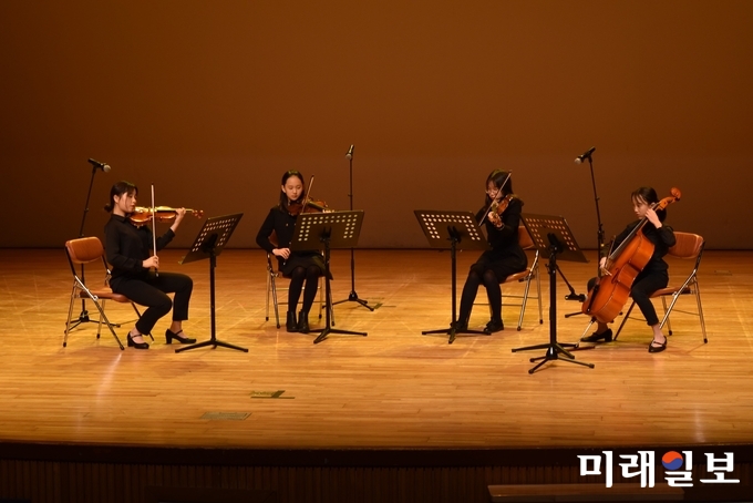 광주 예술영재교육원의 현악4중주 연주 모습/ 사진=광주시교육청 제공