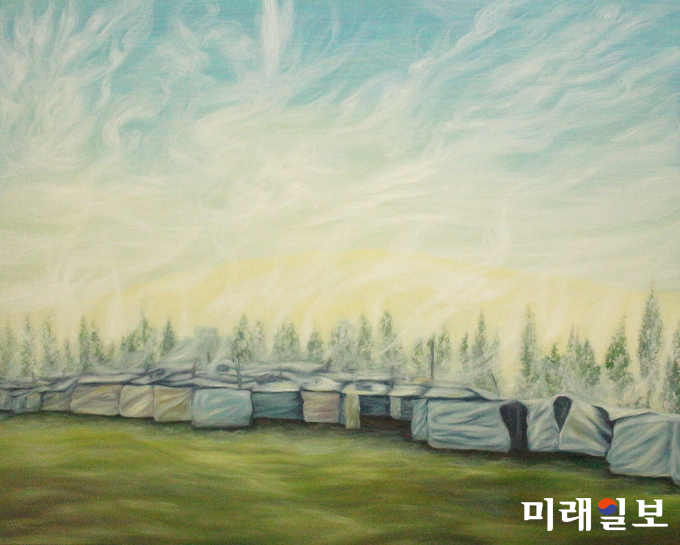허단비, 〈빛내음〉, 캔버스에 유화(Oil on canvas), 72.7 x 90.9 cm, 2018 ⓒ허단비