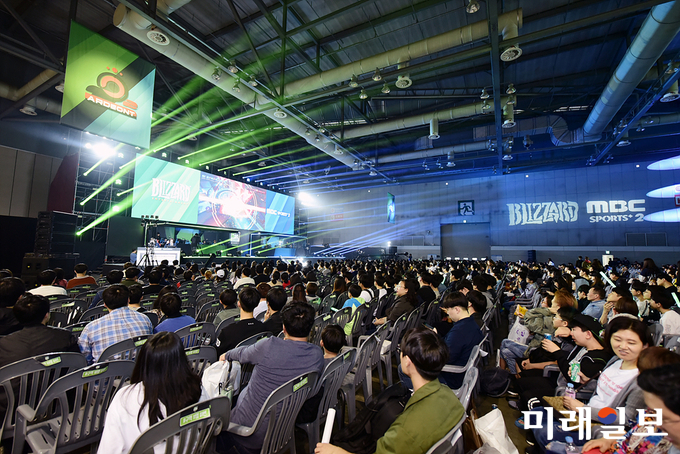 2018 플레이엑스포 기간동안 열린 e스포츠대회 모습./사진=경기도 제공
