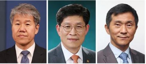 김수현 청와대 신임 정책실장, 노형욱 신임 국무조정실장, 김연명 청와대 신임 사회수석(왼쪽부터)./사진=청와대 제공