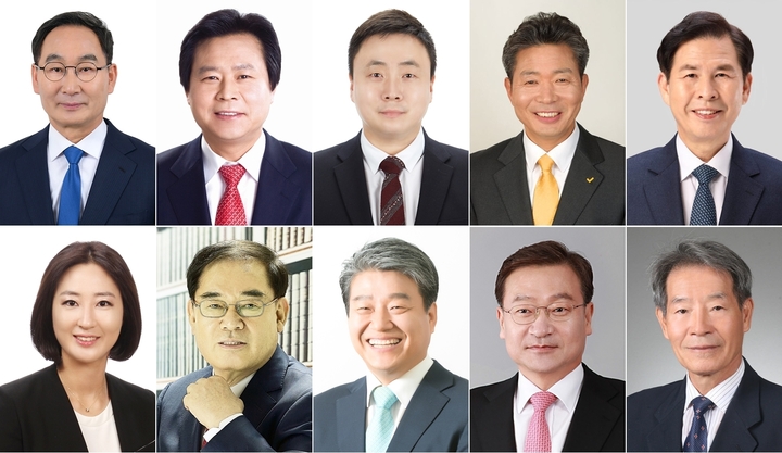 4.3 보궐선거 후보들, 위 왼쪽부터 창원성산 선거구 권민호(더불어민주당)·강기윤(자유한국당)·이재환(바른미래당)·여영국(정의당) 후보, 아래 왼쪽부터 손석형(민중당)·진순정(대한애국당)·김종서(무소속) 후보. 통영·고성 선거구 양문석(더불어민주당)·정점식(자유한국당)·박청정(대한애국당) 후보./사진=중앙선거관리위원회 제공