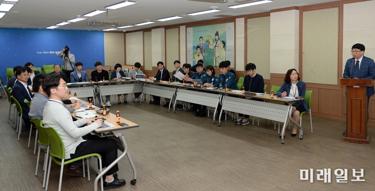 18일 광주 광산구가 광산경찰서, 광산구자원봉사센터와 구청에서 ‘맘편한광산 시연회’를 열었다./ 사진=광산구 제공