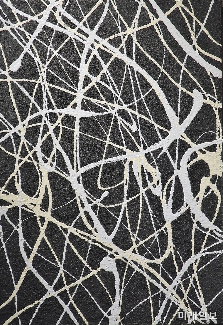 장소영 작가-Untitled, 2019 Acrylic and gel medium on canvas 50 x 72.7cm./사진=장건섭 기자