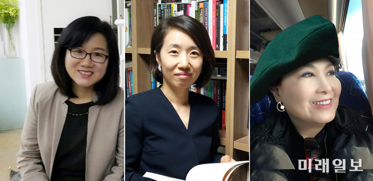 (사진 왼쪽부터) 제9회 본격수필문학토론회 좌장을 맡은 송명화 에세이문예 주간(문학언어치료학박사), 제9회 본격수필문학토론회 발제자 이윤희 문학평론가(동의대학교 출강), 제9회 본격수필문학토론회 대상작가 김정애 부산수필문학편집장(문학평론가)./사진=에세이문예 제공