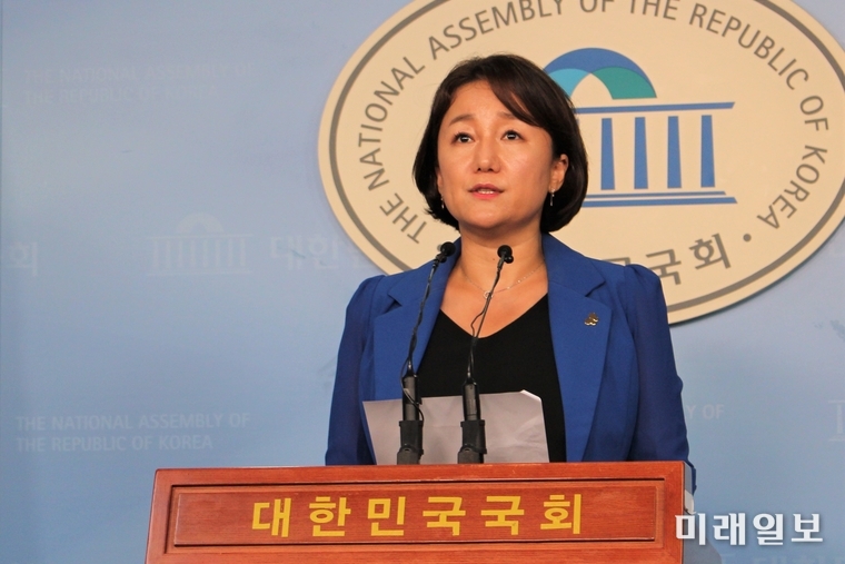 이재정 더불어민주당 대변인이 14일 오후 국회 정론관에서 현안 브리핑을 하고 있다./사진=김정현 기자