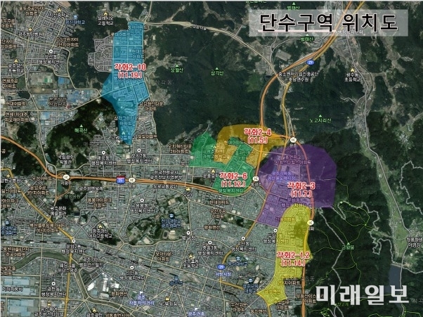 단수구역 위치도