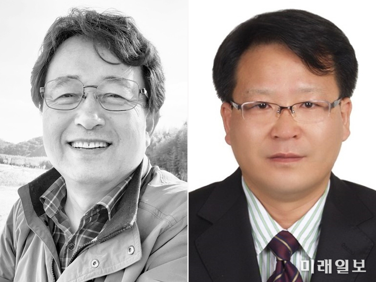2020 무예소설문학상 최우수상 수상자 김태환 작가(왼쪽)과 우수상 수상자 박이검 작가./사진=한국소설가협회 제공
