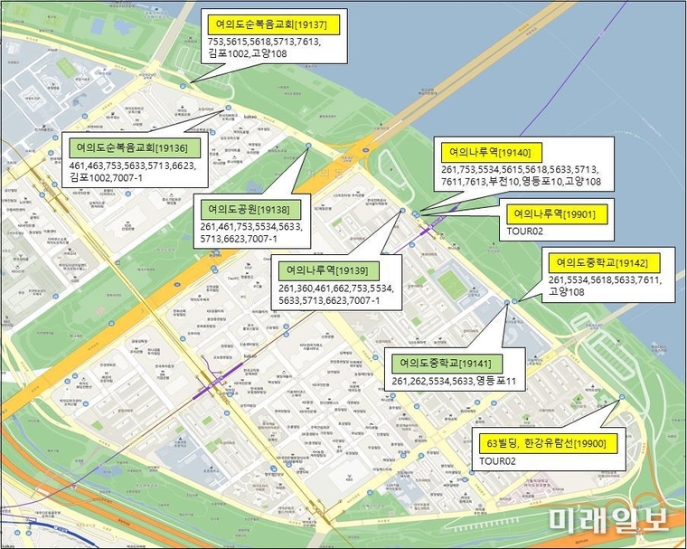 주말기간(4.3~4.4 / 4.10~4.11) 버스 미운행 구간./자료=서울시