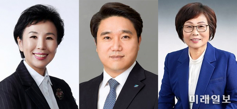 4·7보궐선거 전남지역 더불어민주당 소속 지방의원 당선인. 왼쪽부터 전남도의원 순천1선거구 한춘옥 후보, 전남도의원 고흥2선거구 박선준 후보, 보성군의원 다선거구 조영남 후보./사진=더불어민주당 제공