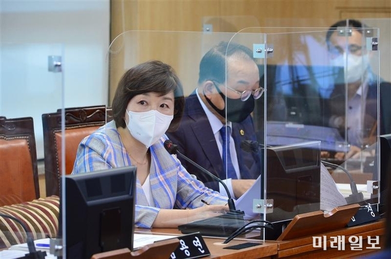김경 서울시의회 의원이 지난 27일 열린 서울주택도시공사 사장 후보자 인사청문 특별위원회에서 발언하고 있다./사진=김경 의원실