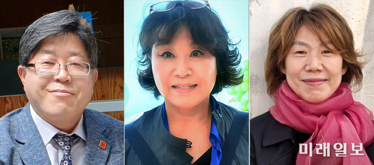 (왼쪽부터) 부산 예술문화공간 '빈빈'의 권대근 교수가 진행하는 제3회 북토크 콘서트의 진행자 권대근 문학평론가, 권남희 수필가, 김종희 예술문화공간 '빈빈' 대표./사진='빈빈' 제공