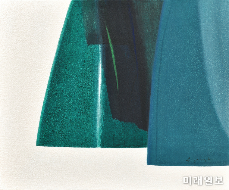 구구갤러리 특별기획, 서양화가 강영희 초대전 '생성' 展 /산이 산이 되기까지/ 72.5x60.5cm mixed mixed media on canvas2024 ./사진=구구갤러리 제공