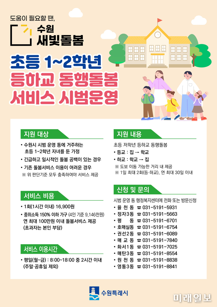 수원새빛돌봄 홍보 웹자보./사진=수원시 제공