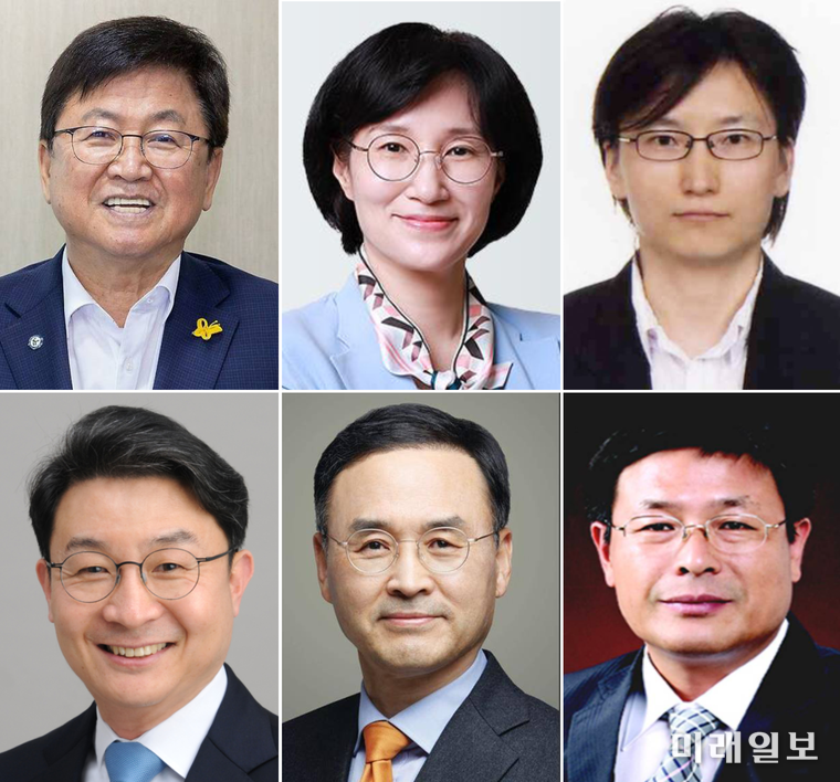 이재명 대통령이 13일 장관급 인사를 단행했다. (위 왼쪽부터) 최교진 교육부 장관 후보자, 원민경 여가부 장관 후보자, 주병기 공정거래위원장 후보자, (아래 왼쪽부터) 이억원 금융위원장 후보자, 차정인 국가교육위원회 위원장 내정자, 김호 농어업농어촌특별위원회 위원장./사진=대통령실 제공